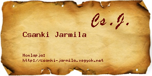 Csanki Jarmila névjegykártya